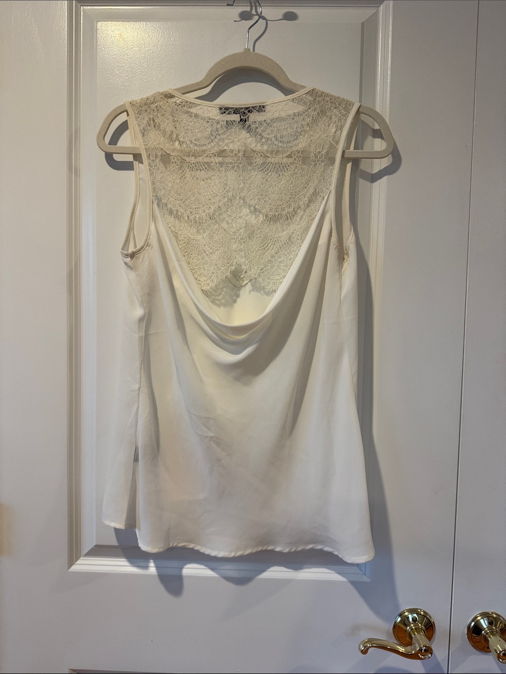 Love Stitch Ivory Lace-Trim V-Neck Camisole - Picture 4 of 5